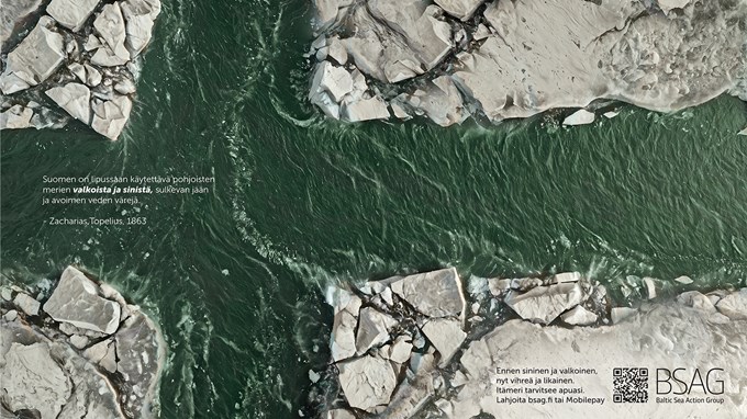 Tammikuun paras mainos ottaa kantaa Itämeren kriittiseen tilaan – väri ei vastaa enää Suomen lipun kirkasta sinistä
